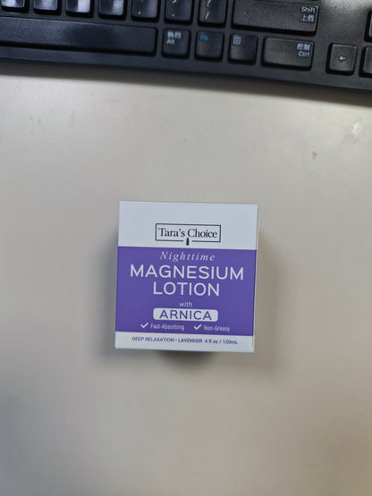 Tara's Choice Nighttime Magnesium Lotion with Arnica