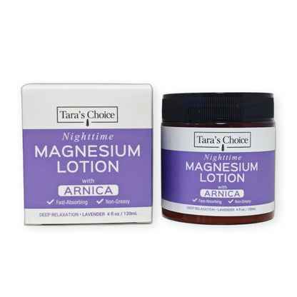 Tara's Choice Nighttime Magnesium Lotion with Arnica – Lavender, 4 fl oz