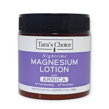 Tara's Choice Nighttime Magnesium Lotion with Arnica – Lavender, 4 fl oz