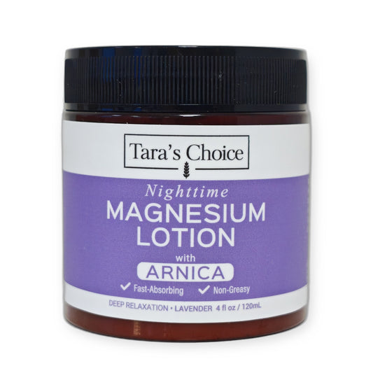 Tara's Choice Nighttime Magnesium Lotion with Arnica – Lavender, 4 fl oz
