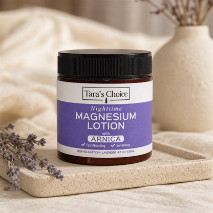 Tara's Choice Nighttime Magnesium Lotion with Arnica – Lavender, 4 fl oz